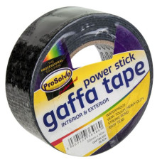 24 Rolls of Black Gaffa Tape Prosolve 50mm X 50M