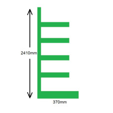 Wall Shelving 2410 H x 370mm Base 