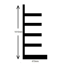 Wall Shelving 1810 H x 470mm Base 