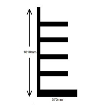 Wall Shelving 1810 H x 570mm Base 