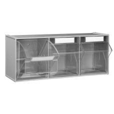 Van Storage Tilt Bin 3 Grey & Locking Bar