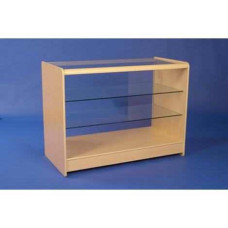 Glass Fronted Showcase 1200mm 2 Shelves Maple 