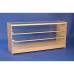 Glass Fronted Showcase 1800mm 2 Shelves Maple 